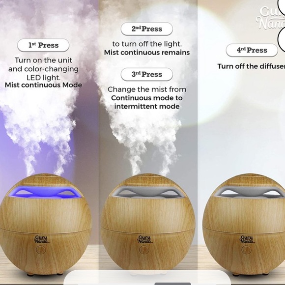 Ultrasonic Essential Oil Diffuser aromatherapy globe Guru Nanda - New - Picture 5 of 16